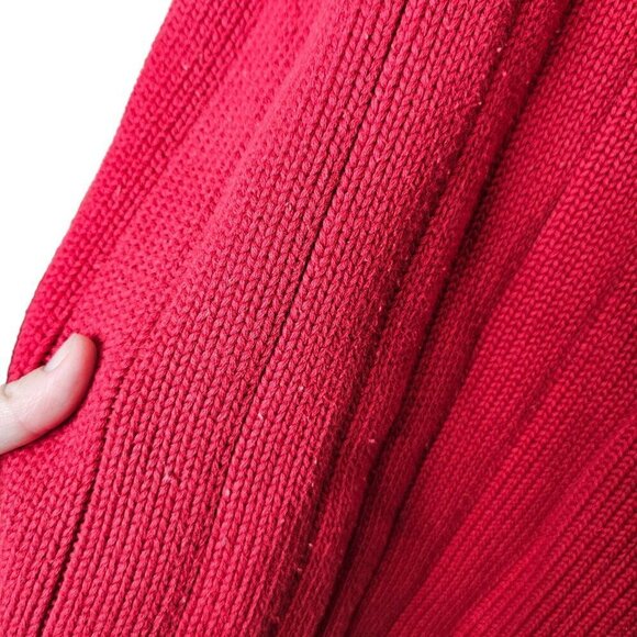 Vtg 90s Polo Ralph Lauren Flag Logo Red Cotton Knit‎ Pullover Sweater Mens Sz XL - Picture 13 of 15